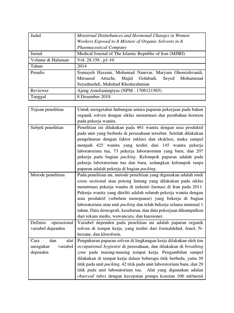 Tugas Obsgyn 1 Review Jurnal Ajeng Amelianingtyas Pdf