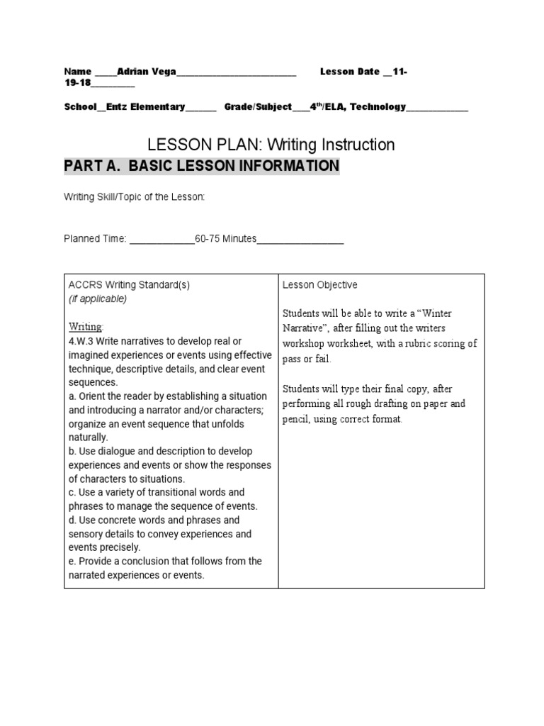 Learning To Write LP | PDF | Rubric (Academic) | Lesson Plan