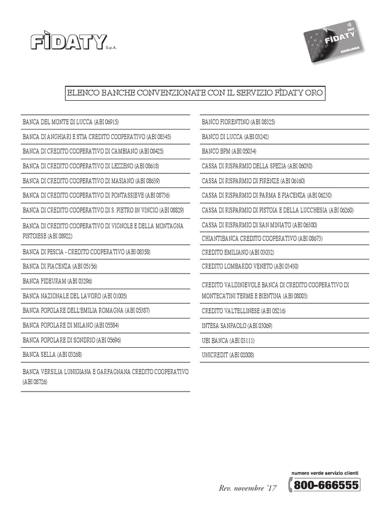 Elenco Banche Convenzionate PDF | PDF, image size:768x1024