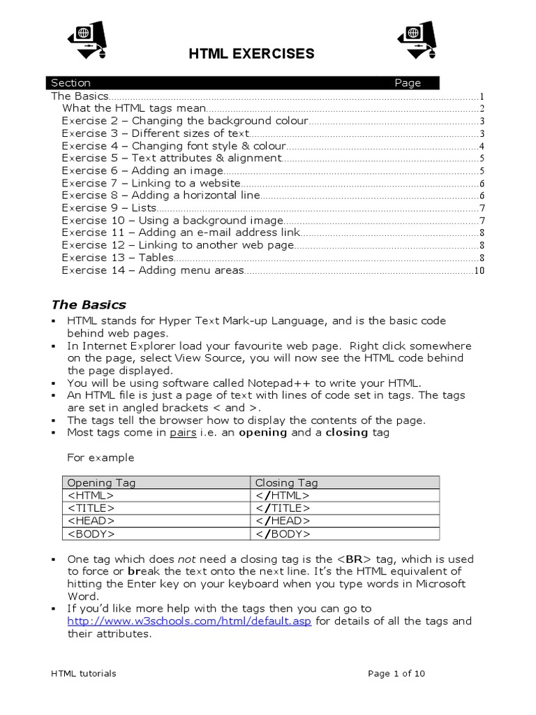 HTML Tutorials | Download Free PDF | Html Element | Hyperlink