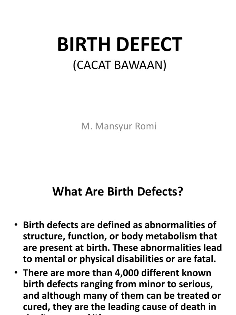 4 Anatomibirth Defect | PDF | Muscular Dystrophy | Down Syndrome