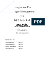 Assignment For Strategic Management On DLF India LTD.: Submitted To-Dr. Devang Desai