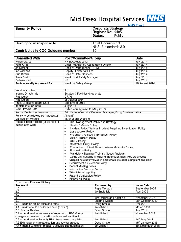 Basic Security Measures For Guards in Facility | PDF | Computer ...