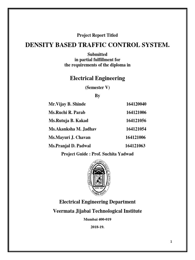 Density based traffic control system electrical engineering pdf