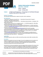 EASA SIB in Flight Fuel Management