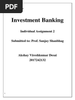 InvestmentBanking Individual Assignment_ 2017242132_ Akshay Desai