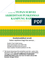 Penutupan Survei Akreditasi Puskesmas Kampung Baru