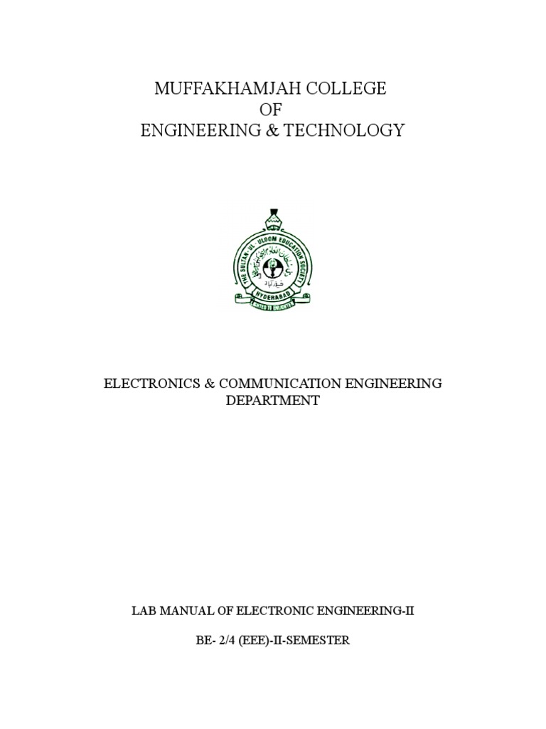 Electronic Lab Manual Circuit Diagram