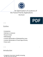 Network-Wide Optimization of Locations of The Transit Priority Applications