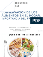 COnservacion de Los Alimentos en El Hogar. Importancia Del Frio