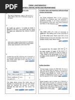 Form 1 Mathematics (Chapter 4: Ratios, Rates and Proportions)