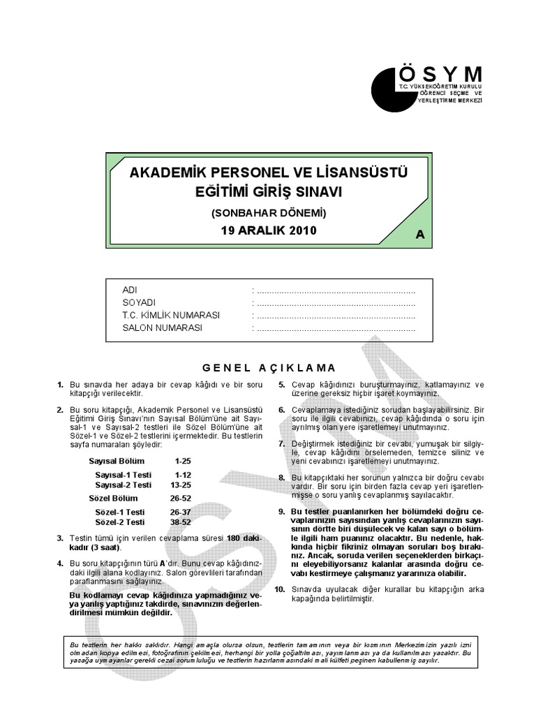 19 12 2010 Ales Sorular Pdf Pdf