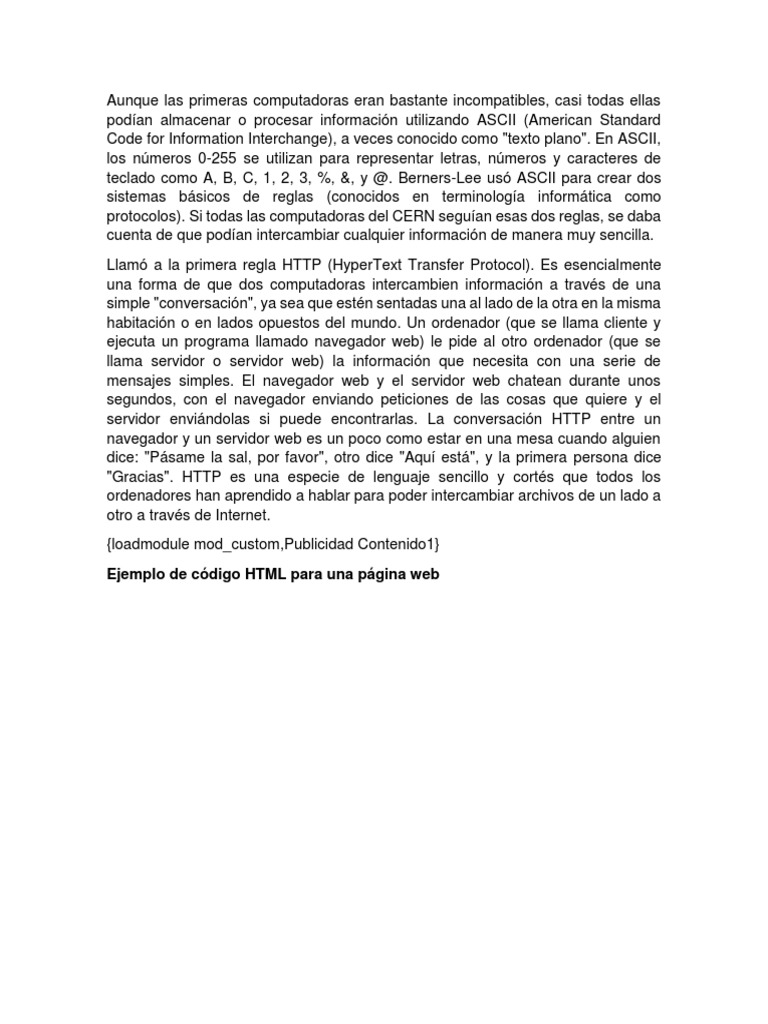 Diferencias entre HTTP y HTML | PDF | HTML | Servidor web