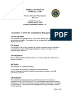 Statement of Work For Information Management Division 1.0 Background