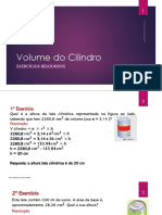 Volume Do Cilindro - Exercícios Resolvidos