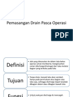 Pemasangan Drain Pasca Operasi