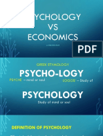 Psychology VS Economics: A Perspective