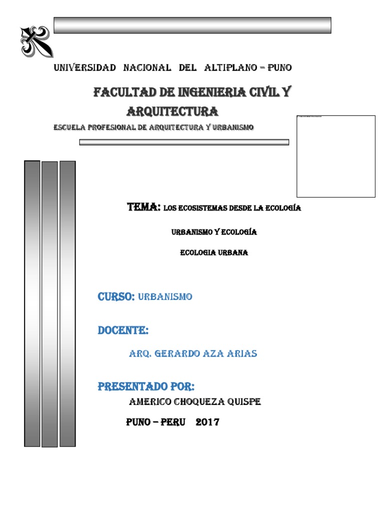 Facultad De Ingenieria Civil Y Arquitectura Tema