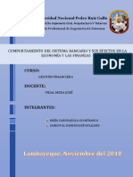 Curso:: Comportamiento Del Sistema Bancario Y Sus Efectos en La Economía Y Las Finanzas