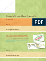 Managerial Ethics and Social Responsibility