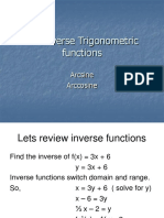 4.7 Inverse Trigonometric Functions: Arcsine Arccosine