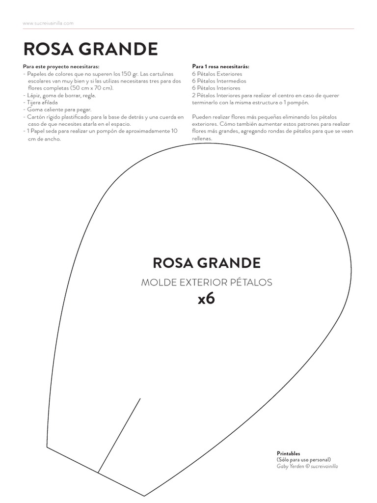 Molde Flor Grande | PDF