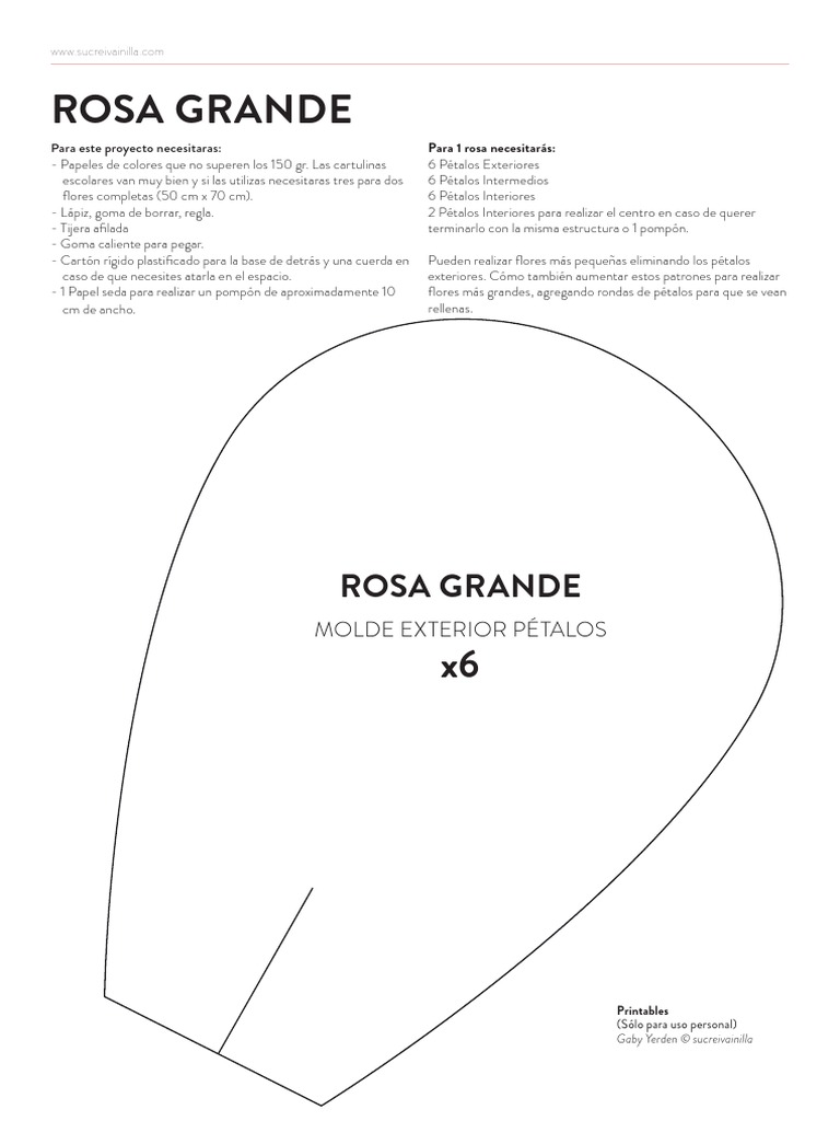 Descolorar preposición Ridículo Molde Flor Grande | PDF