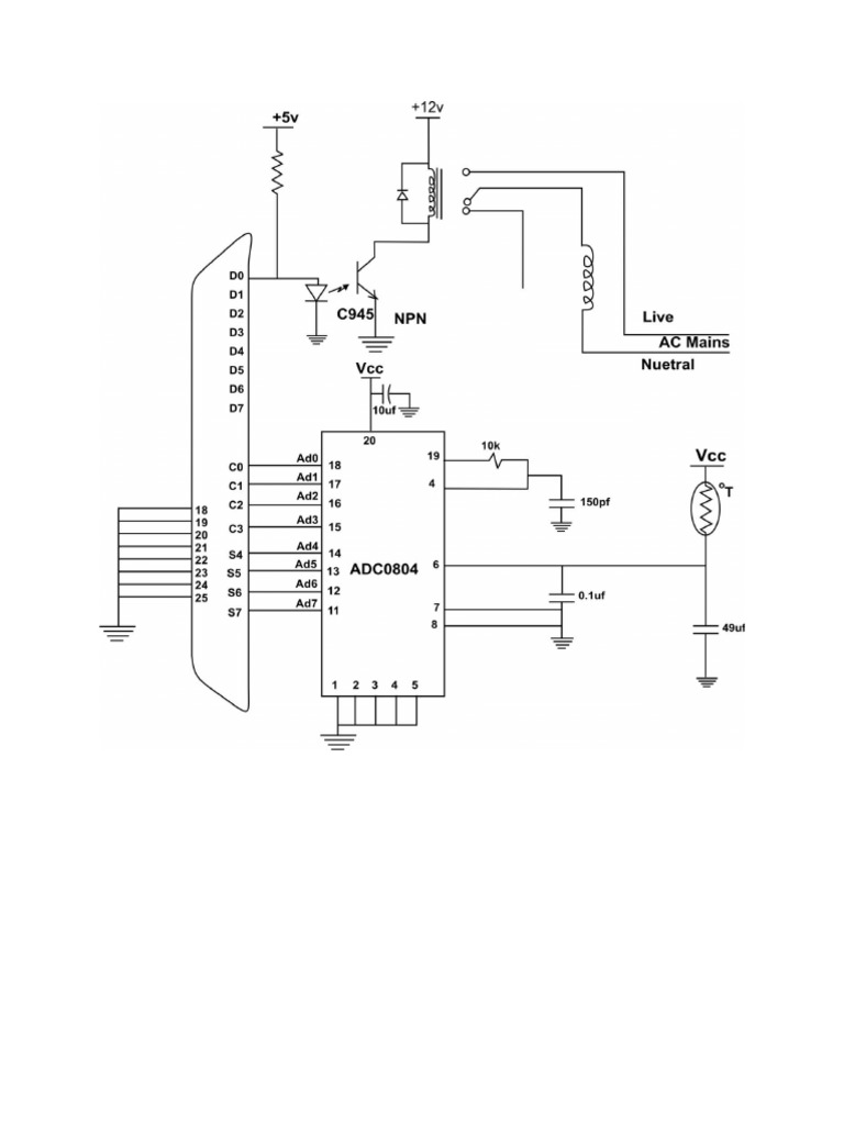 Parallel Port Temperature Sensor Using Themistor | PDF
