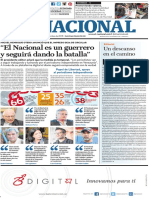 Edición Impresa Del Diario El Nacional Correspondiente Al 14 de Diciembre de 2018