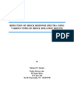 Reduction of Shock Response Spectra Using Various Types of Shock Isolation Mounts