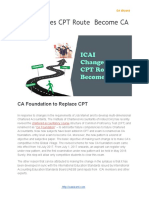 ICAI Changes CPT Route Become CA 