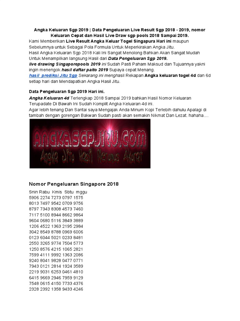 Data hk togelers 2018 l