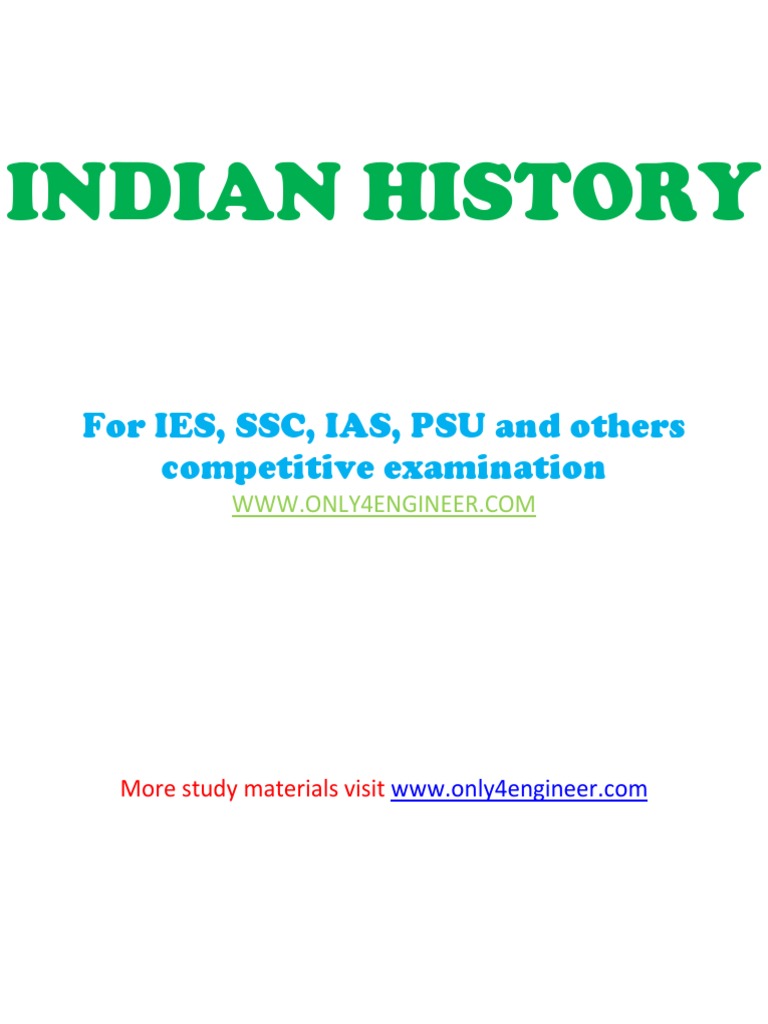 Indian History for Competitive Exams | PDF | Computers