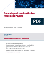 E-Learning and Novel Methods of Teaching in Physics