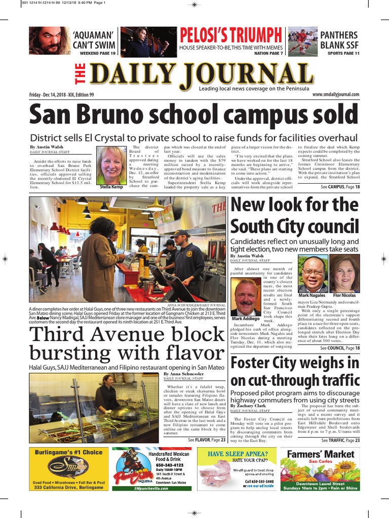 San Mateo Daily Journal 12-14-18 Edition, PDF