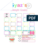 Syaz Weight Goals Chart