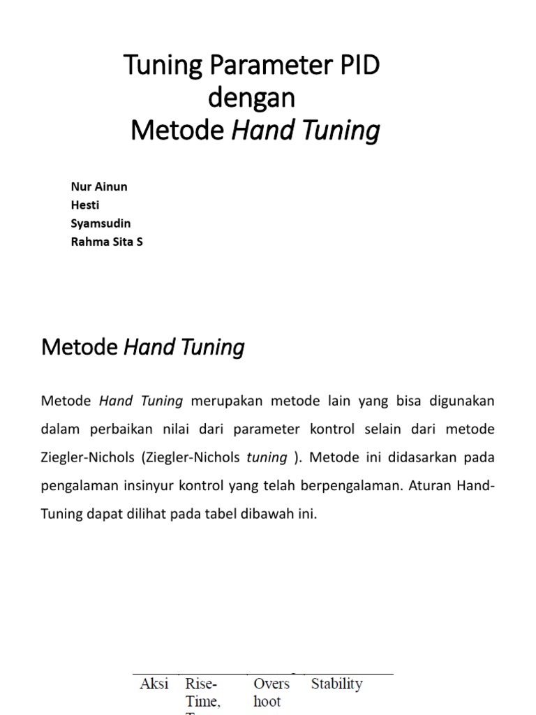 Tuning PID dengan Metode Hand Tuning | PDF