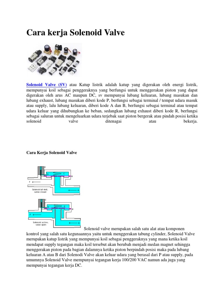 Cara Kerja Solenoid Valve PDF