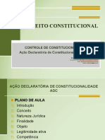 Aula8 Controle de Constitucionalidade - Acao Declaratoria de Constitucionalidade