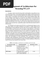 Development of Architecture for Securing WLAN