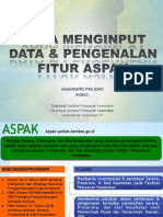 Tata Cara Penginputan Dan Pengenalan Fitur Aspak Edisi 3