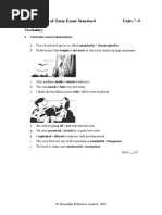 Voices 4 End-of-Term Exam Standard Units 7-9: Vocabulary