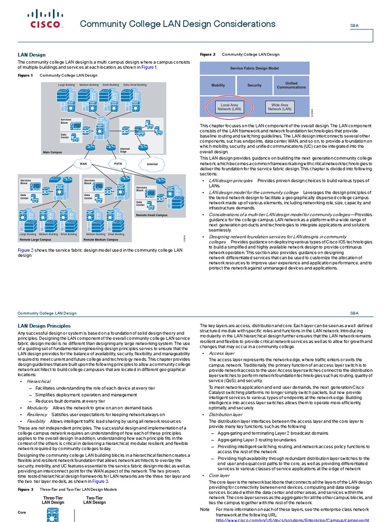 Community College LAN Design Guide | PDF | Network Switch | Local Area ...