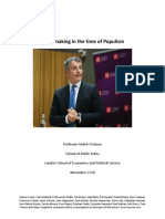Policymaking in The Time of Populism