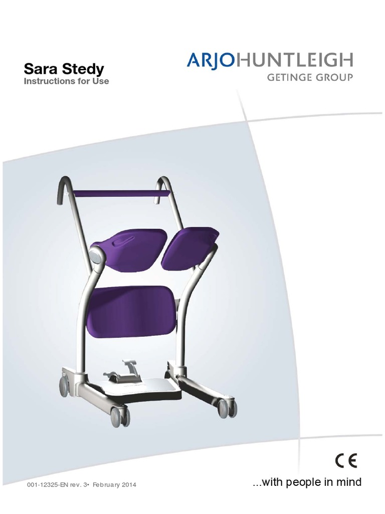 Arjo Sara Stedy Instructions for Use Nursing Home Care Wheelchair