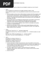 Swales Feak Chapter 1 First Part Answer Key