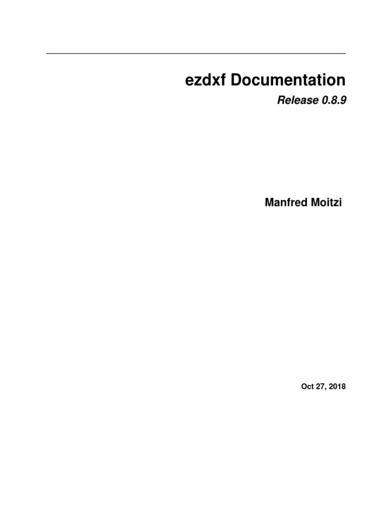 ezdxf Python Library Documentation | PDF | Auto Cad | Information Retrieval