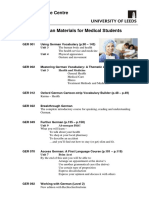 German Medical Vocabulary PDF