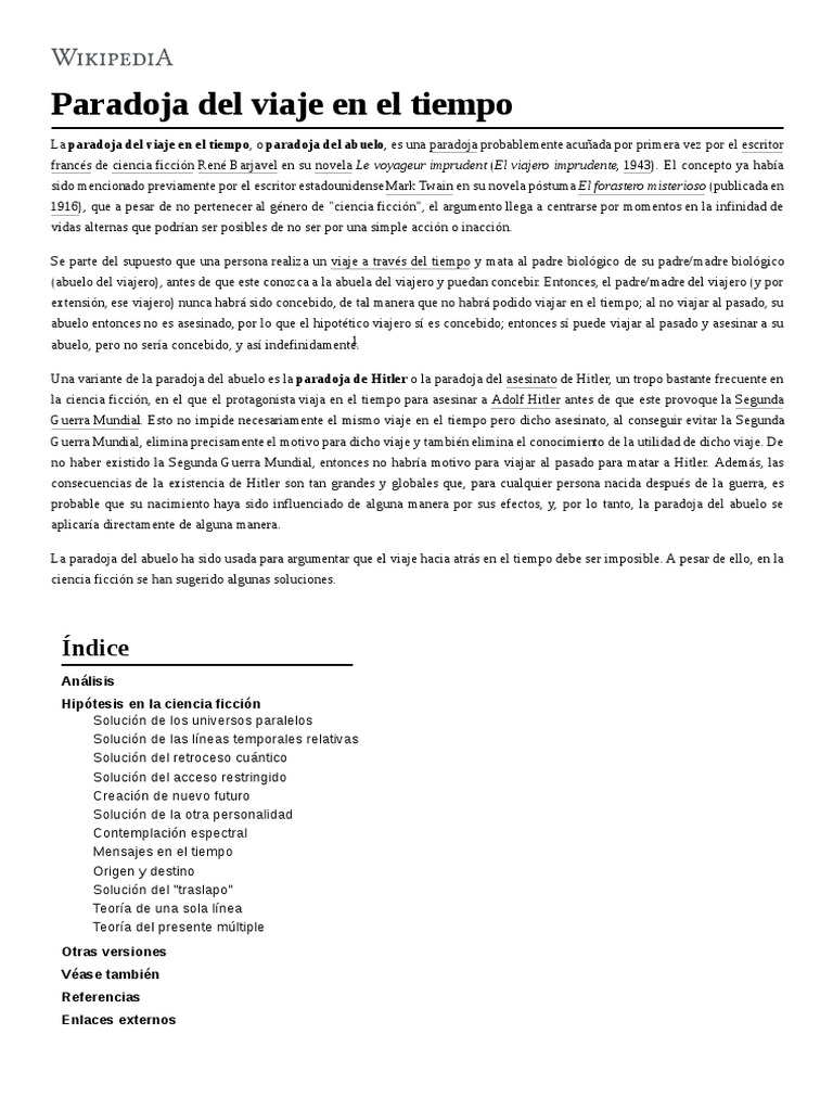 Paradoja Del Viaje En El Tiempo Tiempo Espacial Metafisica paradoja del viaje en el tiempo
