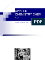 Applied Chemistry CHEM 101 Overview